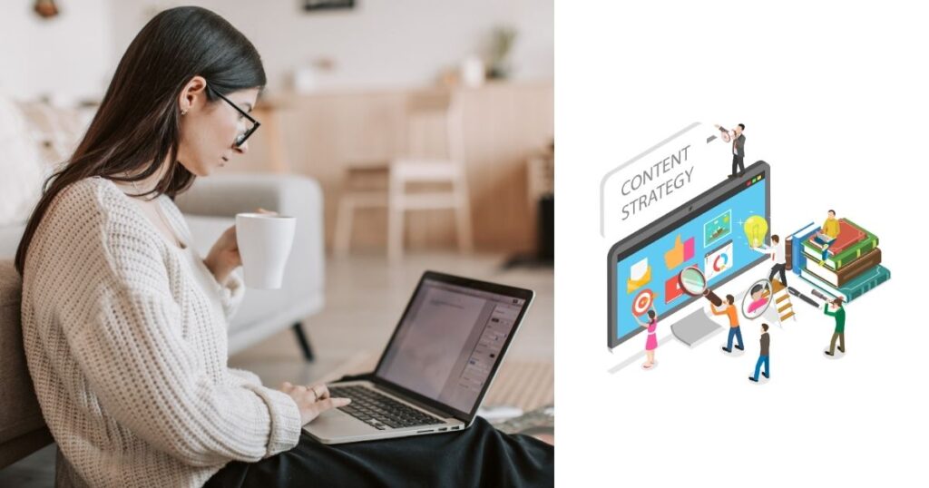 Mujer trabajando contenido
